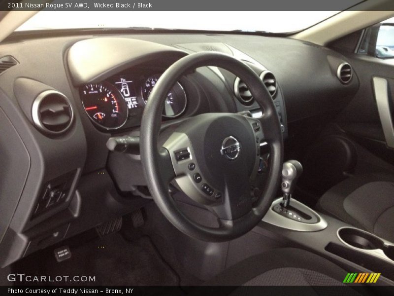 Wicked Black / Black 2011 Nissan Rogue SV AWD