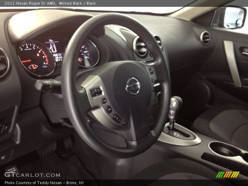 Wicked Black / Black 2011 Nissan Rogue SV AWD