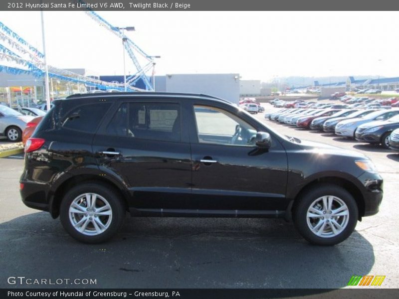 Twilight Black / Beige 2012 Hyundai Santa Fe Limited V6 AWD