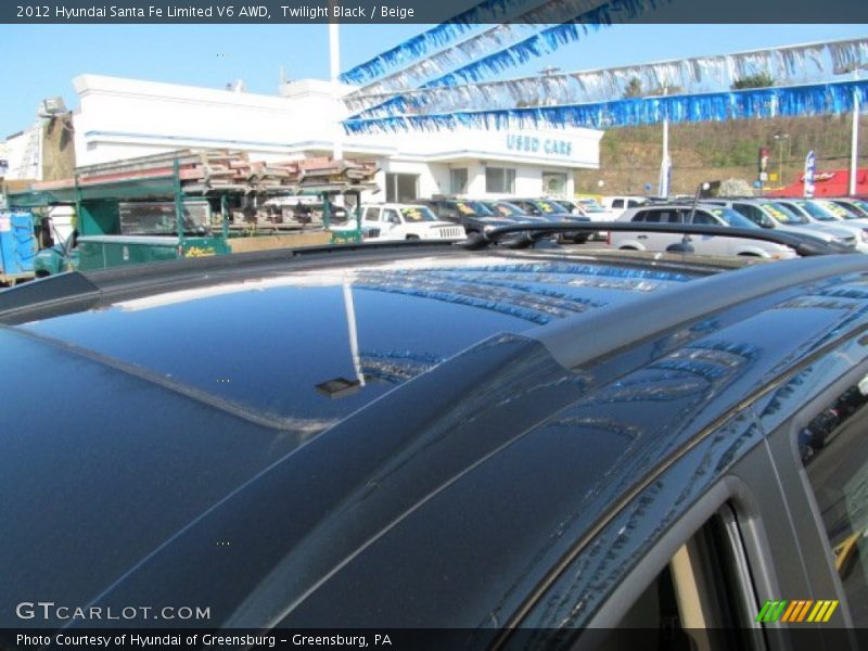 Twilight Black / Beige 2012 Hyundai Santa Fe Limited V6 AWD