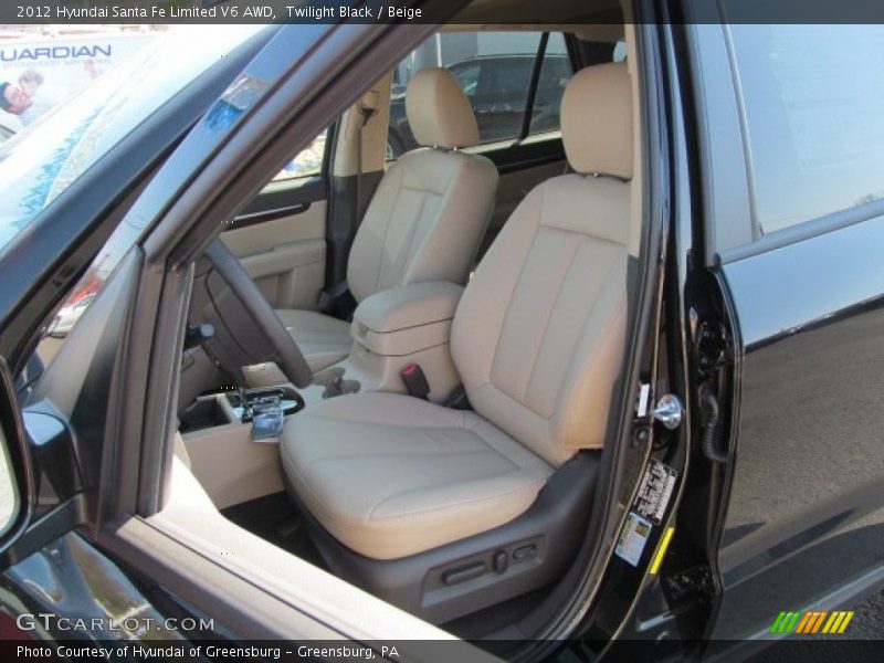 Twilight Black / Beige 2012 Hyundai Santa Fe Limited V6 AWD