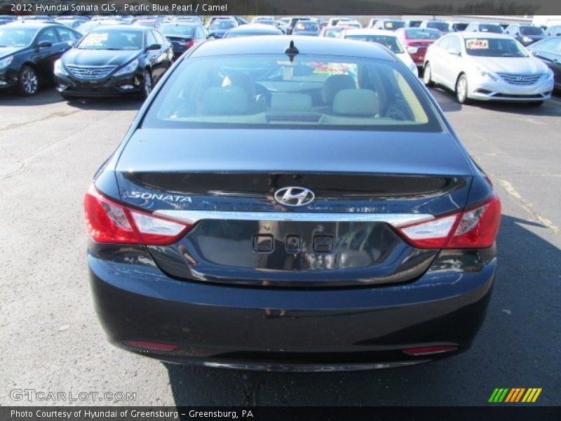 Pacific Blue Pearl / Camel 2012 Hyundai Sonata GLS