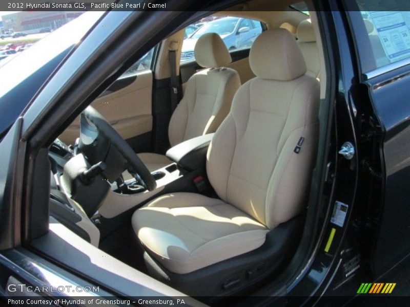 Pacific Blue Pearl / Camel 2012 Hyundai Sonata GLS