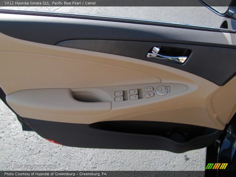Pacific Blue Pearl / Camel 2012 Hyundai Sonata GLS