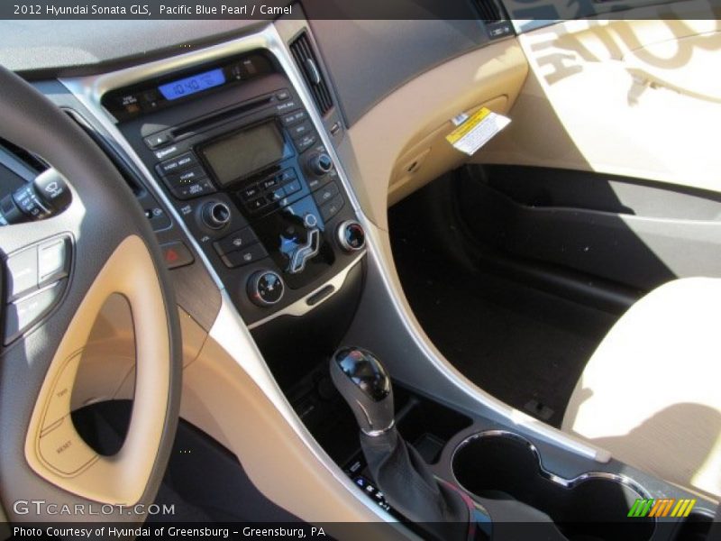 Pacific Blue Pearl / Camel 2012 Hyundai Sonata GLS