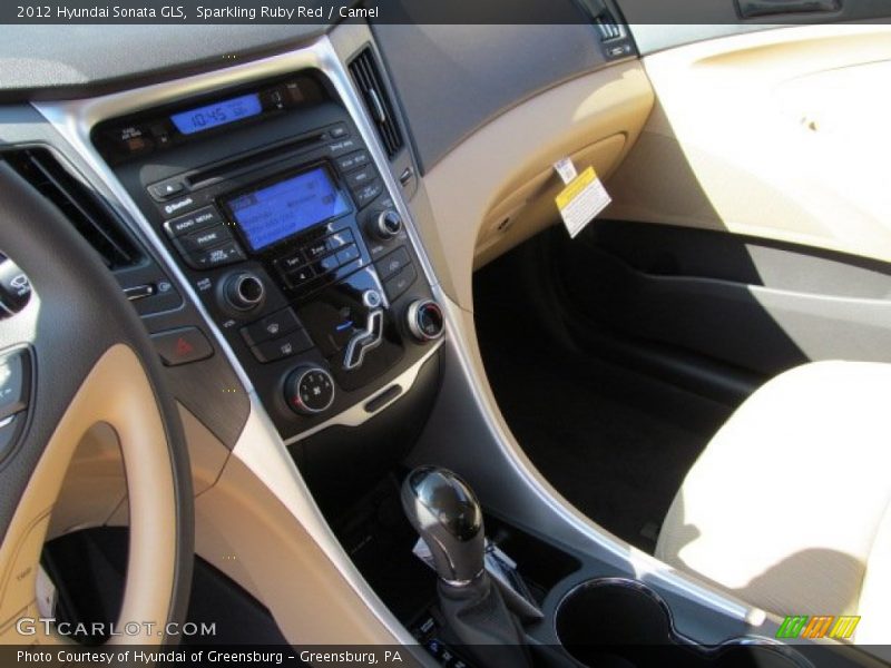 Sparkling Ruby Red / Camel 2012 Hyundai Sonata GLS
