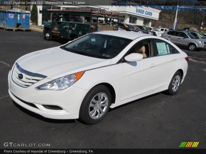 Shimmering White / Camel 2012 Hyundai Sonata GLS