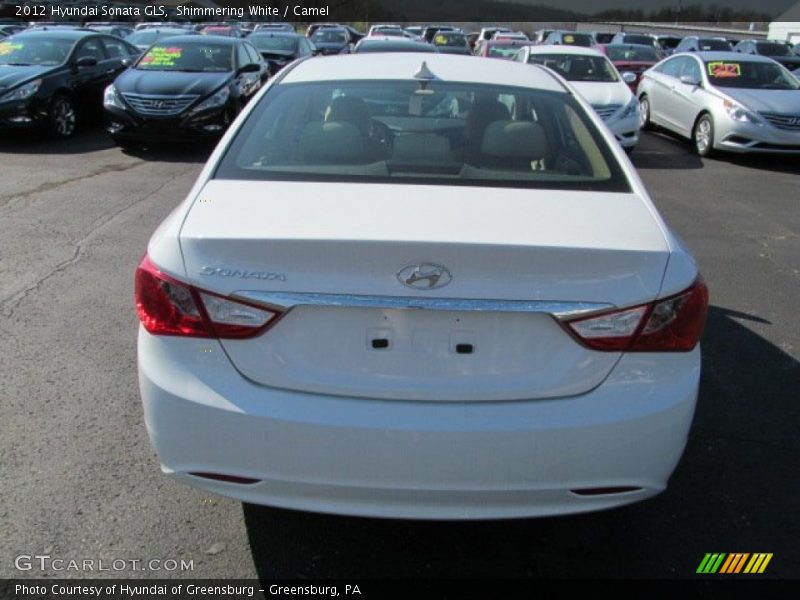 Shimmering White / Camel 2012 Hyundai Sonata GLS