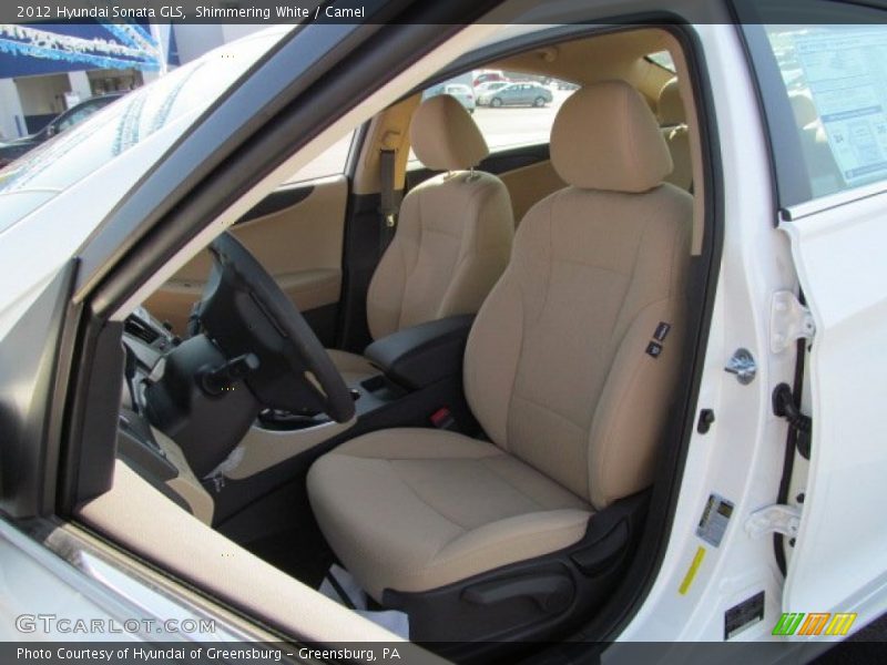 Shimmering White / Camel 2012 Hyundai Sonata GLS