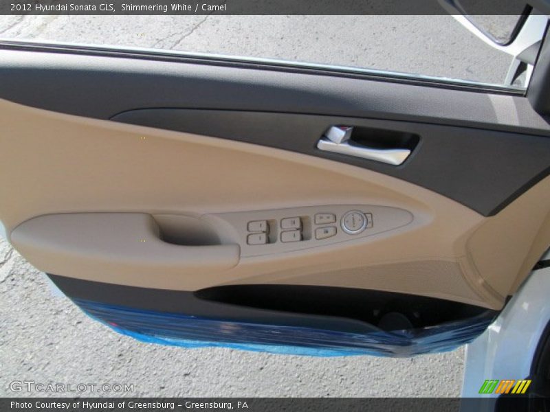 Shimmering White / Camel 2012 Hyundai Sonata GLS