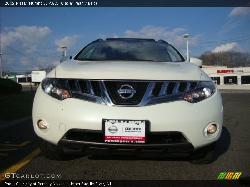 Glacier Pearl / Beige 2009 Nissan Murano SL AWD
