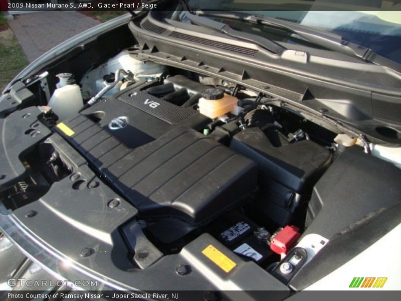 Glacier Pearl / Beige 2009 Nissan Murano SL AWD