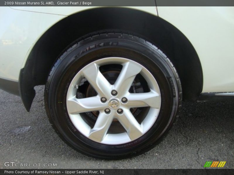 Glacier Pearl / Beige 2009 Nissan Murano SL AWD