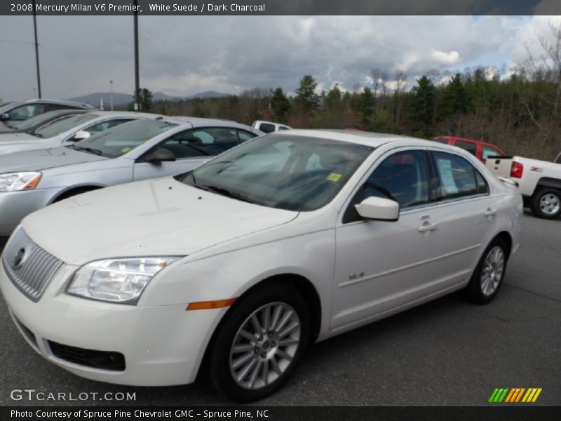 White Suede / Dark Charcoal 2008 Mercury Milan V6 Premier
