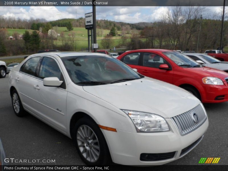White Suede / Dark Charcoal 2008 Mercury Milan V6 Premier