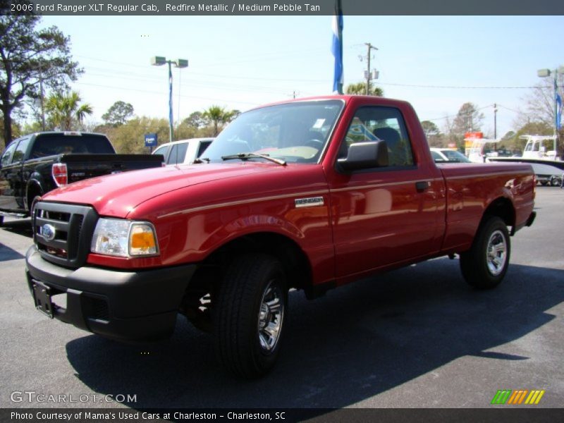 Redfire Metallic / Medium Pebble Tan 2006 Ford Ranger XLT Regular Cab