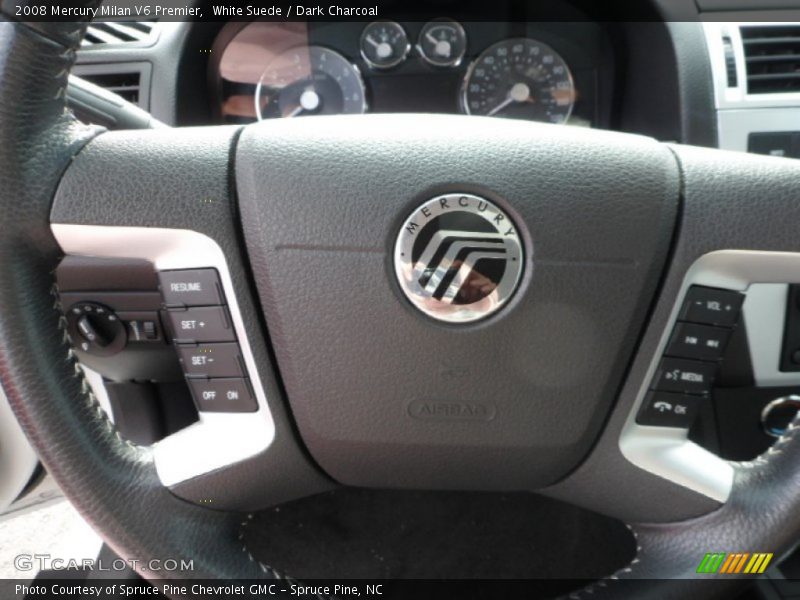 White Suede / Dark Charcoal 2008 Mercury Milan V6 Premier