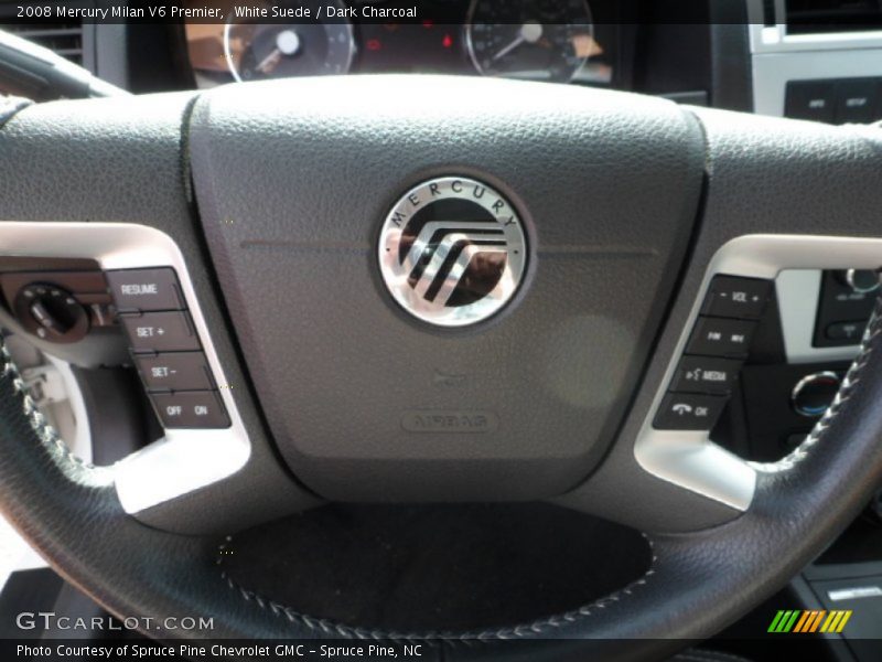 White Suede / Dark Charcoal 2008 Mercury Milan V6 Premier