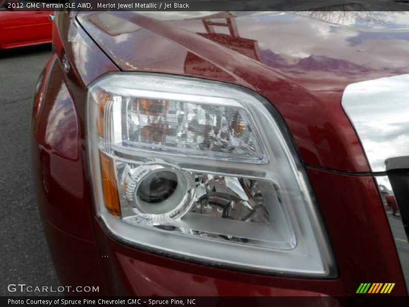 Merlot Jewel Metallic / Jet Black 2012 GMC Terrain SLE AWD