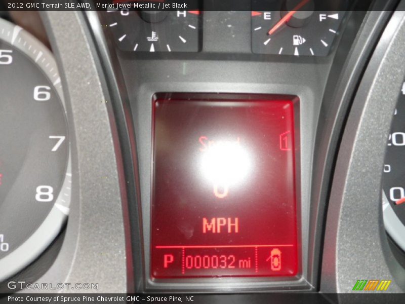 Merlot Jewel Metallic / Jet Black 2012 GMC Terrain SLE AWD