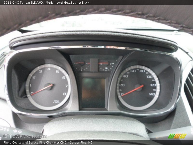 Merlot Jewel Metallic / Jet Black 2012 GMC Terrain SLE AWD