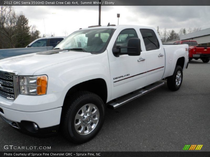 Summit White / Ebony 2012 GMC Sierra 3500HD Denali Crew Cab 4x4