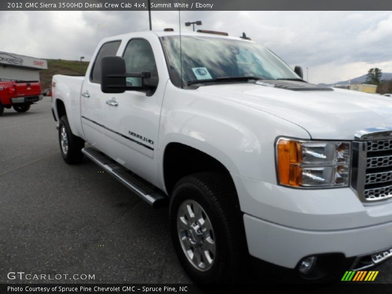 Summit White / Ebony 2012 GMC Sierra 3500HD Denali Crew Cab 4x4
