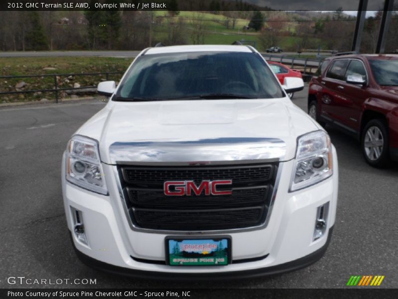Olympic White / Jet Black 2012 GMC Terrain SLE AWD
