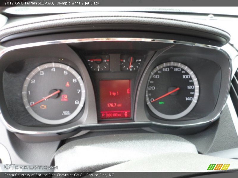 Olympic White / Jet Black 2012 GMC Terrain SLE AWD