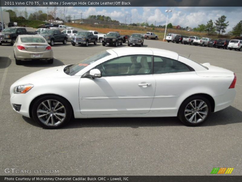 Ice White / Soverign Hide Calcite Leather/Off Black 2011 Volvo C70 T5