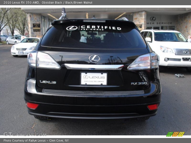 Obsidian Black / Black/Brown Walnut 2010 Lexus RX 350 AWD