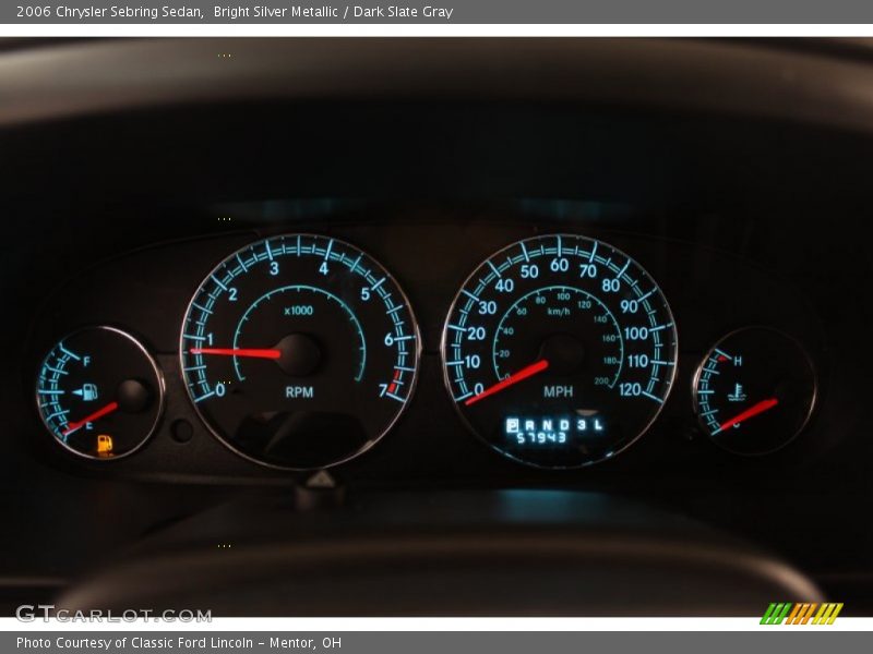 Bright Silver Metallic / Dark Slate Gray 2006 Chrysler Sebring Sedan