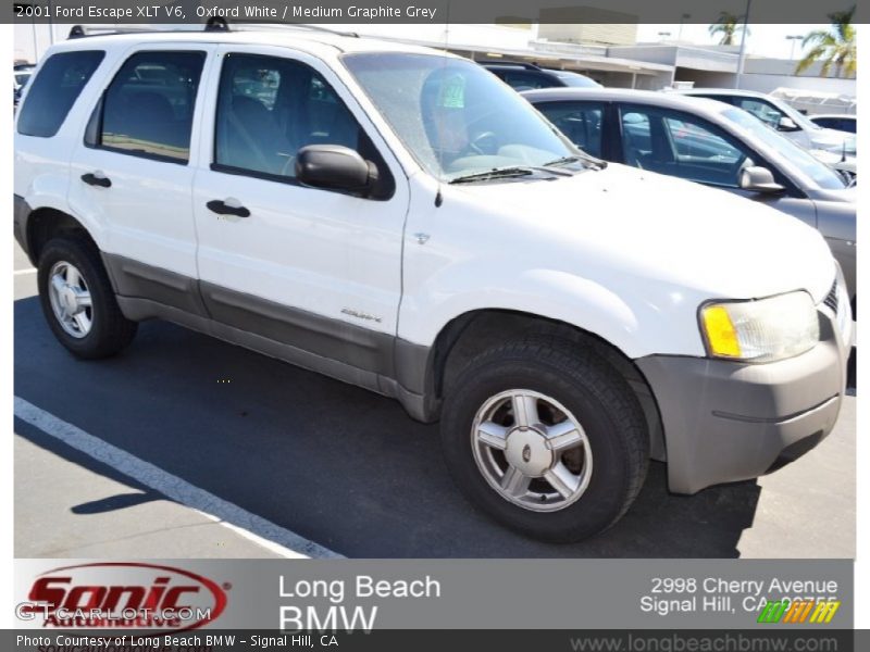 Oxford White / Medium Graphite Grey 2001 Ford Escape XLT V6