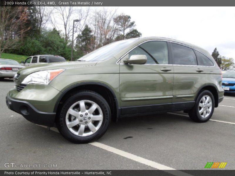 Green Tea Metallic / Ivory 2009 Honda CR-V EX-L 4WD