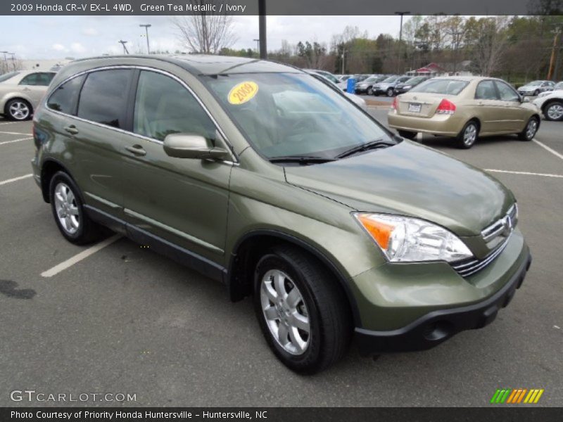 Green Tea Metallic / Ivory 2009 Honda CR-V EX-L 4WD