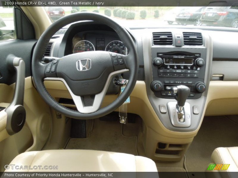 Green Tea Metallic / Ivory 2009 Honda CR-V EX-L 4WD