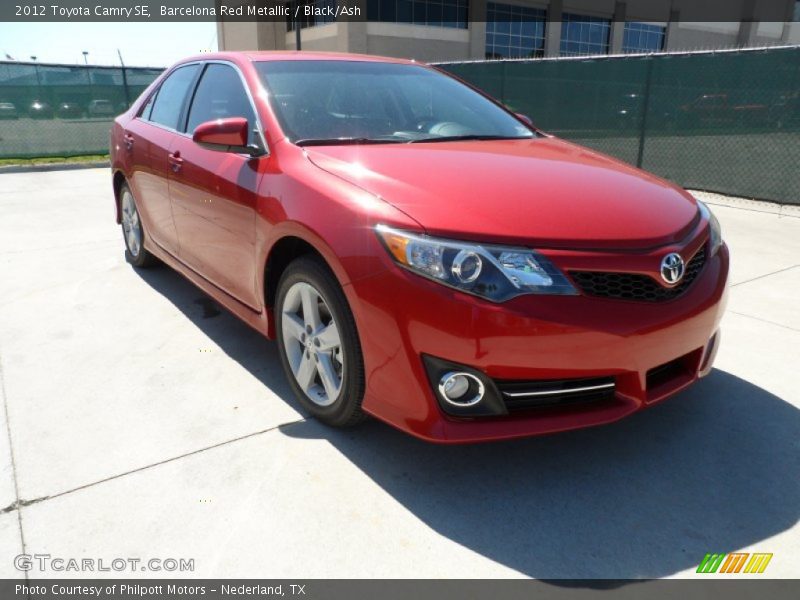 Barcelona Red Metallic / Black/Ash 2012 Toyota Camry SE