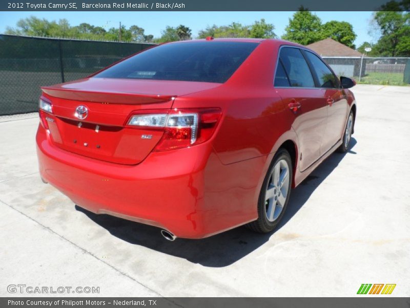 Barcelona Red Metallic / Black/Ash 2012 Toyota Camry SE