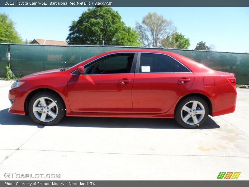 Barcelona Red Metallic / Black/Ash 2012 Toyota Camry SE