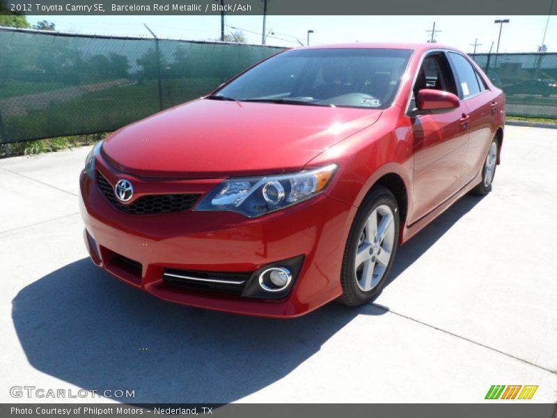 Barcelona Red Metallic / Black/Ash 2012 Toyota Camry SE