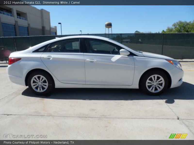 Shimmering White / Camel 2012 Hyundai Sonata GLS