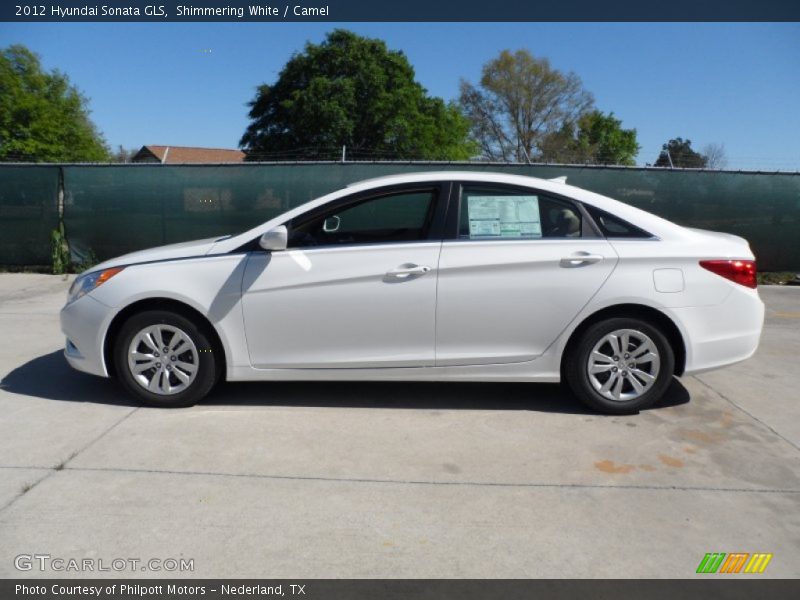 Shimmering White / Camel 2012 Hyundai Sonata GLS
