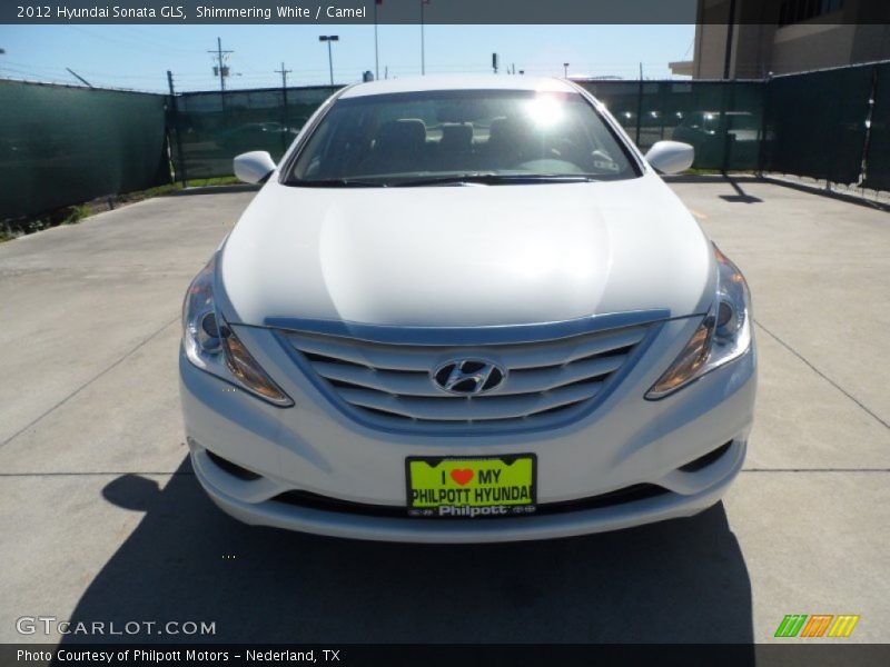 Shimmering White / Camel 2012 Hyundai Sonata GLS