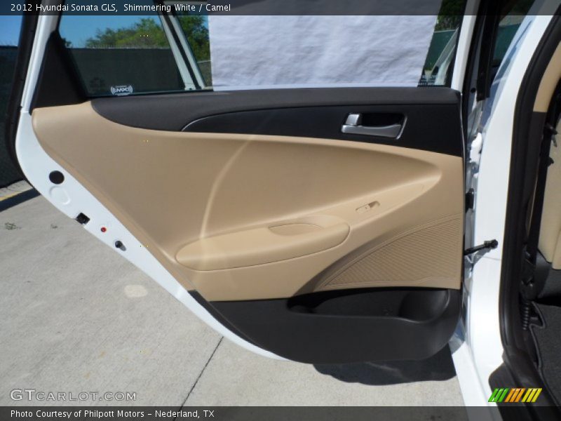 Shimmering White / Camel 2012 Hyundai Sonata GLS