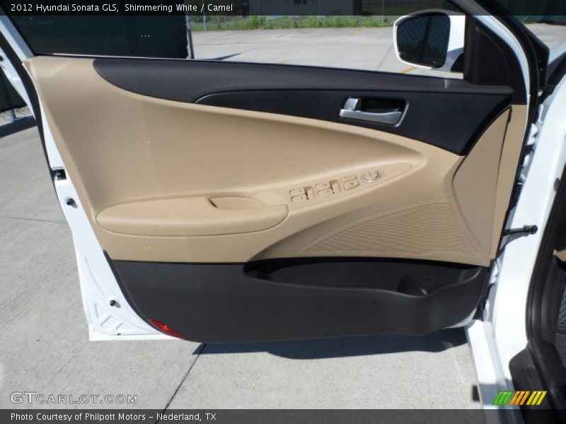 Shimmering White / Camel 2012 Hyundai Sonata GLS