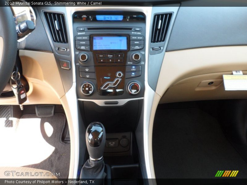 Shimmering White / Camel 2012 Hyundai Sonata GLS