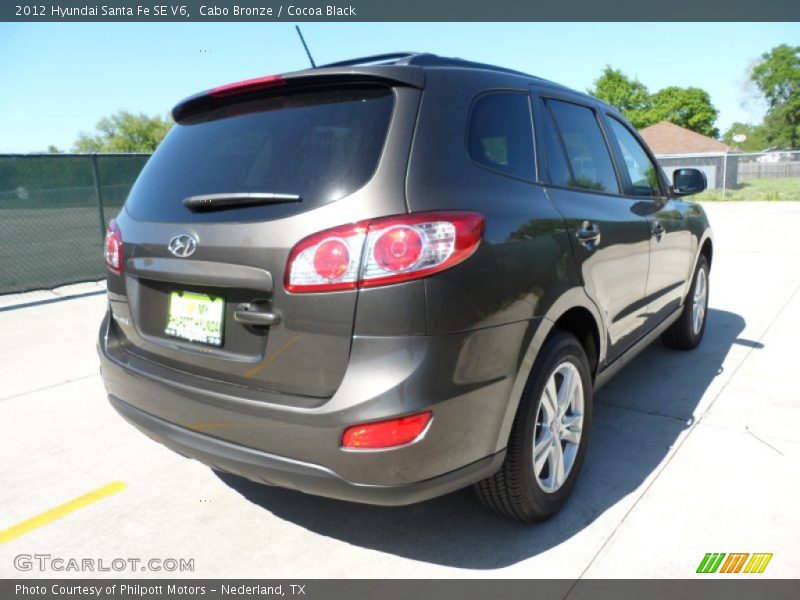 Cabo Bronze / Cocoa Black 2012 Hyundai Santa Fe SE V6