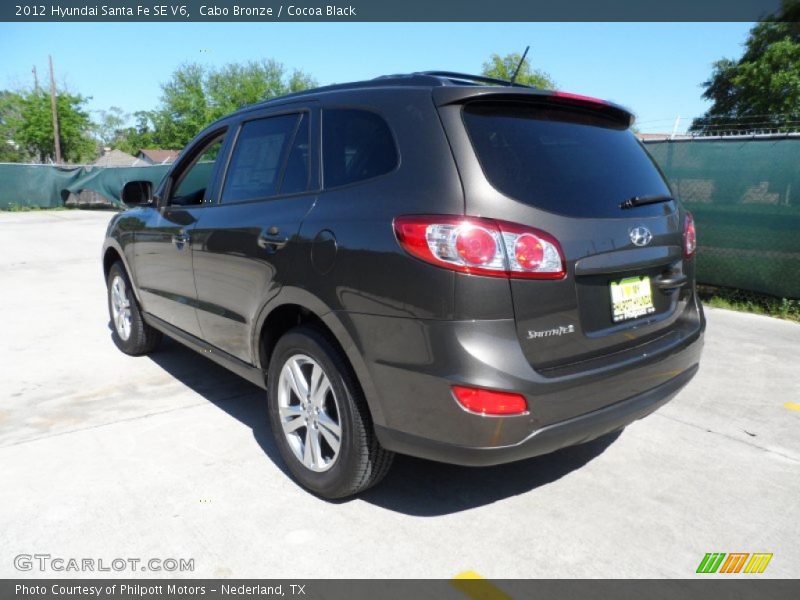 Cabo Bronze / Cocoa Black 2012 Hyundai Santa Fe SE V6