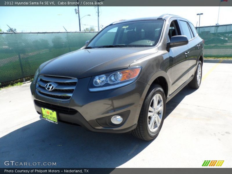 Cabo Bronze / Cocoa Black 2012 Hyundai Santa Fe SE V6