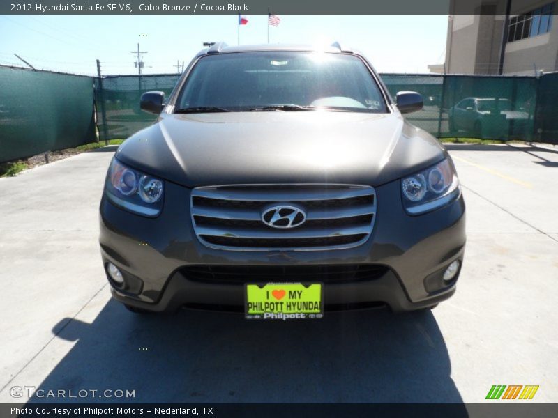 Cabo Bronze / Cocoa Black 2012 Hyundai Santa Fe SE V6